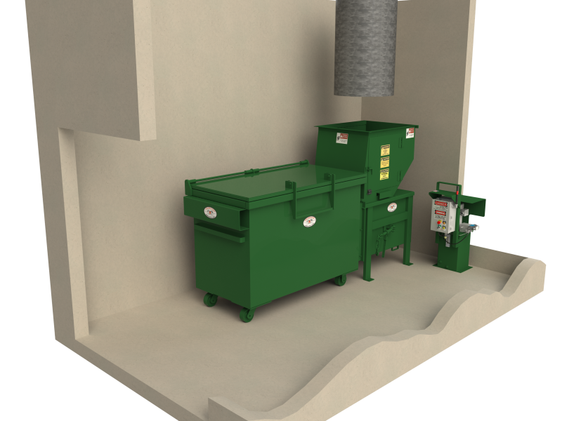 Unique Apartment Garbage Compactor with Modern Garage